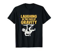 Riendo frente al arte escalador de gravedad Camiseta