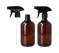 Rieoany 2 Piezas Bote Spray Pulverizador 500 Ml Pet Pulverizador Boquilla Ajustable De Tres Modos Spray Bottle Para JardineríA, Limpieza, PeluqueríA Y Cuidado De La Piel, MarróN