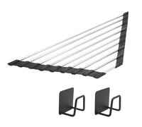 Rieoany Escurreplatos Escurridor de Platos Plegable y Extraíble Porta Estropajos Fregadero para Tazas, Frutas, Verduras, Vajilla, Esponja