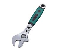Rieoany Llave Inglesa Ajustable, Llave Maestra, Material de Forja de Acero 45, Mango ErgonóMico, Adecuada para Mantenimiento Diario y Manualidades Bricolaje, 25.5x6.5 cm