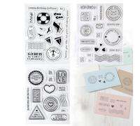 Rieoany Set de 3 Sellos de Silicona, Sellos Transparentes, Temas Náuticos Y de Aniversario, útiles Para Crear Tarjetas Y Scrapbooking