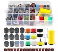 Rierousy 268 lijas 25mm lija madera, kit pulir faros, kit de almohadilla de disco de lijado, adaptador de almohadilla de pulido para lijadora angular/pulidora taladro-Pulido/Desbarbado