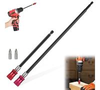 Rierousy 2Pcs Portapuntas Magnético, Portapuntas Largo de Liberación Rápido 1/4" Vástago Hexagonal Extensión Magnética para Taladros Llaves de Impacto