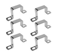 Rierousy Lot de 6 abrazaderas cuadradas de acero inoxidable 304, 40 × 40 mm, para puertas de entrada, ventanas, suministro de agua y otros tubos