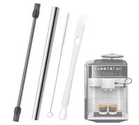 Rierousy Manguera de leche de acero inoxidable, cafetera automática y cepillo de limpieza (juego de 4) compatible con cafeteras automáticas Siemens EQ6 Bosch Veroaroma
