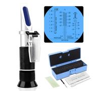 Rierousy Refractómetro 4 en 1 para anticongelante, medidor de agua de refrigeración, probador de anticongelante para la prueba de líquido limpiaparabrisas, Adblue, ácido de batería, etilenglicol