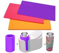 Rierousy Silicona sublimación tazas en blanco, sublimación tazas envolturas 3 espesores compatibles con prensa de taza cricut manguito de silicona para la impresión de tazas