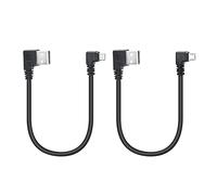 Riertostng cable de alimentación micro USB corto 10 pulgadas, 90 grados USB A ángulo derecho a la carga en ángulo izquierdo y derecho y transferencia de datos, uso para teléfono, cámara de