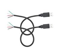 Riertostng Enchufe USB A corto a cable desnudo de 4 pines 28cm, 22 AWG, enchufe de 5 V/3 A, coleta de 4 pines con extremo abierto, alimentación y datos, para instalación de dispositivos o reparación