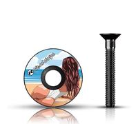 Riesel Design 1 x Stem:Cap Ahead Tapa de Carbono Incluye Tornillo de Aluminio para Bicicleta de Carretera, ciclocrosser y Bicicleta de montaña/Top Cap MTB/Elegante vástago y dirección Tapa para