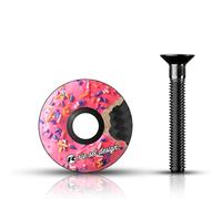 Riesel Design 1 x Stem:Cap Ahead Tapa de Carbono Incluye Tornillo de Aluminio para Bicicleta de Carretera, ciclocrosser y Bicicleta de montaña/Top Cap MTB/Elegante vástago y dirección Tapa para