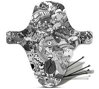 Riesel Design - Guardabarros KOLOSS - Guardabarros Plus (Incluye Collares Rilsan) neumáticos de hasta 3,0 Pulgadas Made in Germany - Stickerbomb eyecatcher Ultra Black