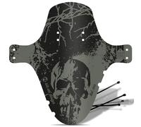 Riesel Design - Guardabarros Mudguard KOL:OSS XL MTB con Bridas para Cables - Guardabarros Elegante para MTB - Protección contra Salpicaduras para Todos los tamaños de Ruedas - 2023/24 (Calavera)