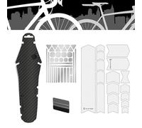 Riesel Design Jobrad Bundle Road Guardabarros Trasero para Bicicleta de Carreras y película Protectora de Marco y Pegatinas Reflectantes en Kit para Todos los tamaños de Bicicleta (Road)