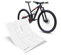 Riesel Design - Protector de Cuadro de Bicicleta con 17 Pegatinas, Fabricado en Alemania, Transparente, Talla única