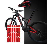 Riesel Design - Re:Flex Everywhere - Kit 22 pegatinas reflectantes para cuadro de bicicleta - Seguridad en Le Noir - Made in Germany - Red