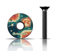 Riesel Design Stem Cap - Tapón de direción para Bicicleta de Alta Gama de Carbono + Tornillos de Aluminio anodizado - 6 g. !!! Tamaño 1 1/8'' - Hero