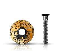 Riesel Design - Tapa Stem - Tapa de Volante de Bicicleta de Carbono de Gama Alta + Tornillo de Aluminio anodizado - 6 g tamaño 1 1/8 Pulgadas - Illuminati