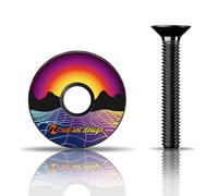 Riesel Design - Tapón de dirección de Carbono con Tornillos de Aluminio para Bicicleta de Carreras, Gravel, Cyclocross, MTB/Potencia y Varilla de dirección para Varilla de Horquilla 1 1/8 Pulgadas