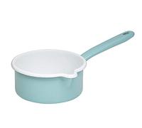 Riess, 0036-109, cacerola con boquilla grande, edición especial Nature Green Light, diámetro 14 cm, capacidad: 0,75 litros, esmalte, verde, inducción