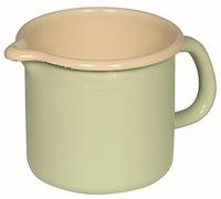 Riess, 0039-006 - Vaso para sorber (10 unidades, diseño clásico, color verde Nilo, diámetro 10 cm, altura 10 cm, capacidad 0,75 litros, esmalte, inducción)