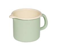 Riess, 0039-006 - Vaso para sorber (10 unidades, diseño clásico, color verde Nilo, diámetro 10 cm, altura 10 cm, capacidad 0,75 litros, esmalte, inducción)