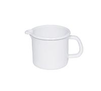 RIESS, 0054-033, cazo pico 16, blanco clásico, diámetro 16 cm, altura 13 cm, contenido 2 L, esmalte, blanco, inducción, olla de leche con boquilla
