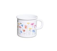 Riess, 0221-070, olla esmaltada con reborde, taza de café, diámetro 8 cm, capacidad de 0,375 litros, 3/8 litros, LBH 11,1 x 8,8 x 8,4 cm, peso 0,192 kg (FLORA)