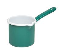 Riess, 0285-111, cazo con mango de 12 cm, 1 L, edición especial, color verde oscuro, diámetro 12 cm, altura 13,7 cm, capacidad: 1 L, esmalte, verde, inducción