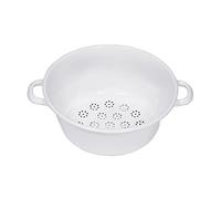 Riess, 0328-033, colador para verduras, CLASSIC-BLANCO, diámetro 26 cm, altura 11,5 cm, esmalte, blanco, colador multiusos, con 2 asas