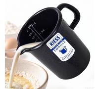Riess, 0338-024, medida de la cocina Ø 10 cm, esmalte negro, vol. (rec.): 1,0 litros, fabricado en Austria, LBH: 16,3 x 11,5 x 14,9 cm, compatible con cocinas de inducción, apta para cocina de gas