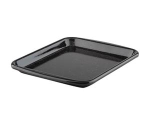 Riess, 0398-022, Mini bandeja para hornear, 24,8 x 20 cm, CLASSIC - Molde para horno y asado, altura 2,0 cm, esmalte, negro, inducción