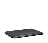 Riess, 0426-022 - Recipiente con tapa (23 x 15 cm, esmalte negro, 23,5 x 15,8 x 1,2 cm, 0,258 kg, molde para horno, molde para tartas, compatible con cocinas de inducción, apto para cocina de gas