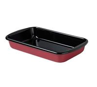 Riess, 0435-020 - Fuente para horno (36 x 21 cm, esmaltada), color rojo, 3,2 litros, fabricado en Austria, 40,0 x 23,5 x 5,7 cm, 1,200 kg, compatible con cocina de inducción, apta para cocina de gas