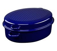 Riess 0442-012 Classic-Special Items - Fuente ovalada con tapa (diámetro de 46,6 cm), color azul (Cobalt Blue)