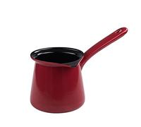 Riess, 0445-020 Classic - Cafetera (diámetro: 11 cm, capacidad: 0,75 L, altura: 10,5 cm, esmaltado), color rojo y negro