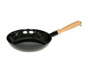 Riess 0565-022 Classic - Sartén redonda con mango de madera, 26 cm de diámetro, color negro