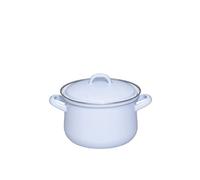 Riess, 0606-127 Classic Edition Nature Blue Light - Olla con tapa (16 cm, 1,5 L, esmaltada, 1,054 kg, 1,5 L, 23 x 17,7 x 11,3 cm)