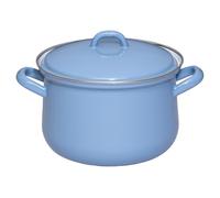 Riess, 0607-128 Classic Edition Nature Blue Medium - Olla con tapa (18 cm, 2,5 L, esmaltada, 1,41 kg, 2,5 L, 25,5 x 19,8 x 12,5 cm)