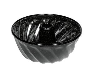 Riess, 0632-022 - Molde de cocina (24 cm de diámetro, 13,7 cm, 3 litros, esmaltado, para inducción), color negro