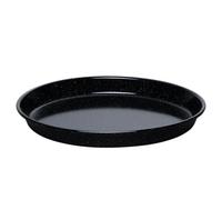 Riess, 0650-022 - Bandeja para Pizza y Hornear 36, Diseño Clásico, Diámetro de 36 cm, Altura de 4 cm, Esmalte, Color Negro, Inducción