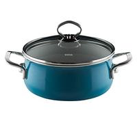 Riess 0711-010 Nouvelle-Aquamarine Top 3000 - Cacerola con tapa de cristal (diámetro de 24 cm, 4 L), color azul