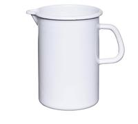 Riess 2176-033 Jarra de 12 cm, 2 L, color blanco, esmalte, LBH 19,6 x 13,6 x 18,7, peso, país de origen Austria