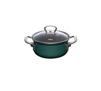 RIESS Cacerola con tapa de vidrio TEAL 16cm/1l Azul verdoso gasolina
