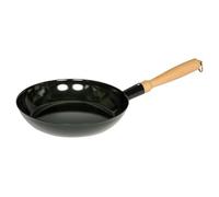 Riess Classic-Black - Sartén redonda con mango de madera, 20 cm de diámetro, color negro