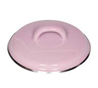 Riess Classic - Tapa para artículos domésticos, color pastel con borde cromado, diámetro 12 cm, color rosa