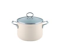 Olla para carne Riess NOUVELLE con tapa de cristal - 6,5 l, roja
