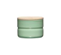 RIESS Recipiente hermético - Recipiente de esmalte con tapa de madera de fresno Truehomewear 6cm 230ml verde