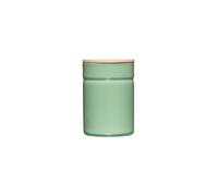 RIESS Recipiente para alimentos - Bote de almacenamiento de esmalte con tapa de madera de fresno Truehomewear 12 cm 525ml verde