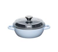 Riess Sky Blue Sartén para guisar con tapa de cristal 20 cm
